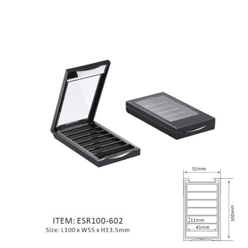 Square Eyeshadow Palette with a Transparent Cap on top