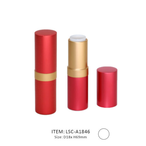beautiful rend and golden empty Lipstick Container