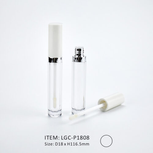 Slim Lip Gloss Tube with Shoulder White