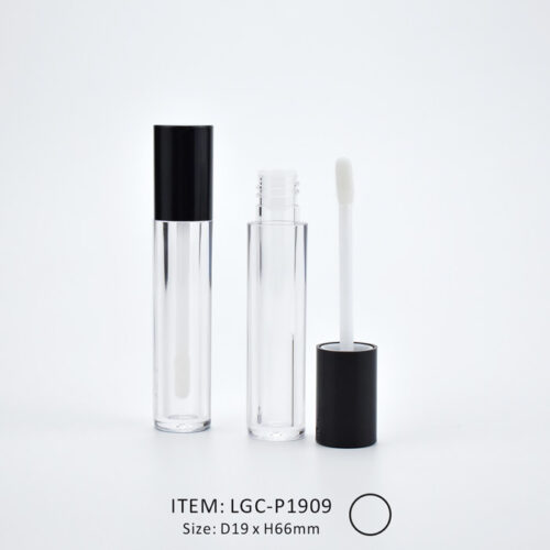 Classic Straight Circular Lip Gloss Tube including an applicator