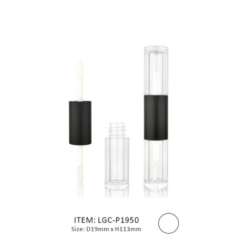 Double-Ended Straight Circular Lip Gloss Tube with a long length