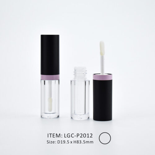 Chubby Lip Gloss Tube in a Long length including a black cap and purple decoration