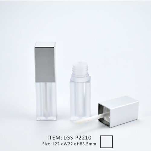 Frosted Square Lip Gloss Tube including applicator