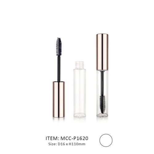 Advanced Luxury Mascara Tube decorated in a Rose Gold on cap and installed with a brush