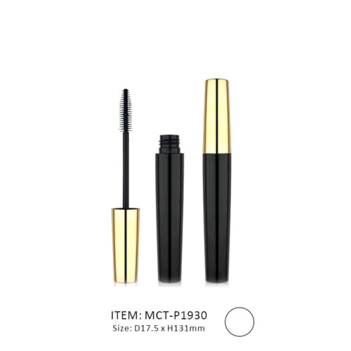 Luxury Conic Mascara Tube decorated in Gold on the cap