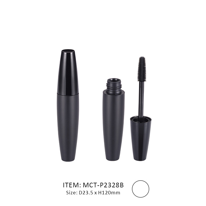 Unique Conic Mascara Tube in Black with a Regular brush