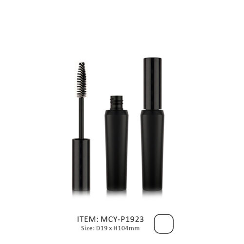 Stylish Mascara Tube with a brush decorated in Black on cap and tube