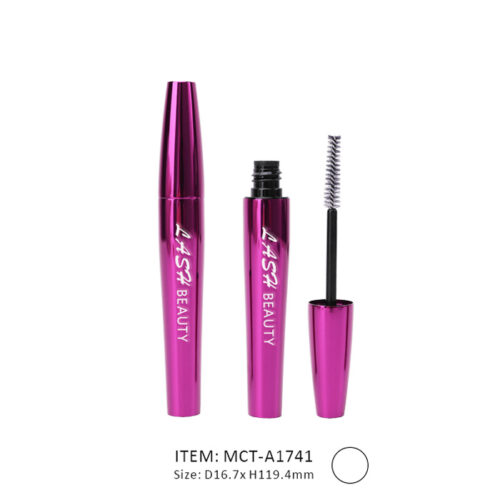 Unique Conic Mascara Tube decorated in Rose Red