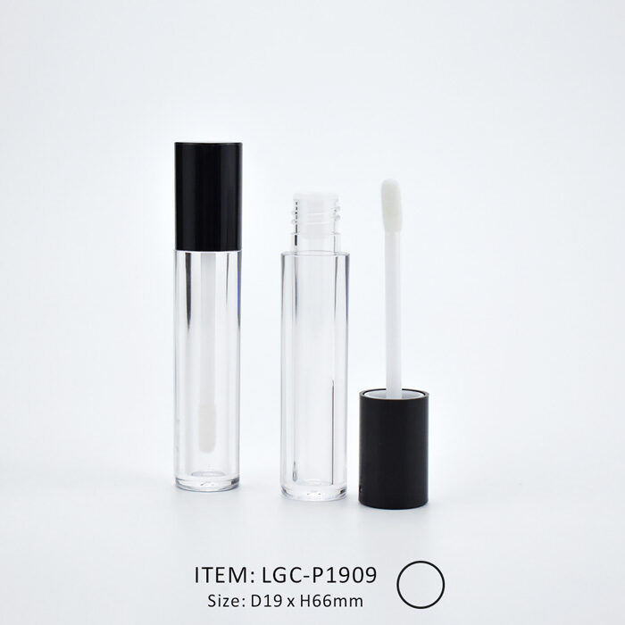 LGC-P1909-Straight Circular Lip Gloss Tube - C Classic Straight Circular Lip Gloss Tube including an applicator