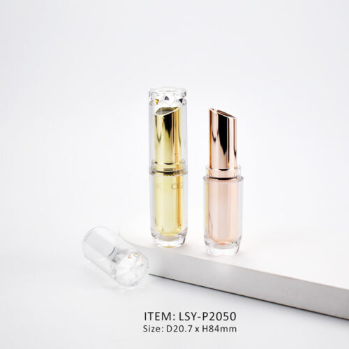 golden and rose golden deluxe lipstick tubes with diamond engraved caps