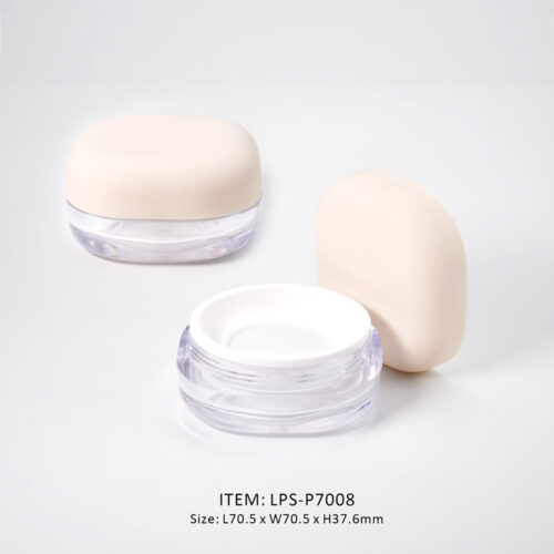 light pink square loose powder with soft sifter