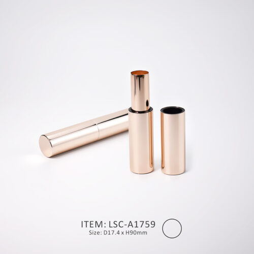 rose golden aluminum magnetic lipstick tube case