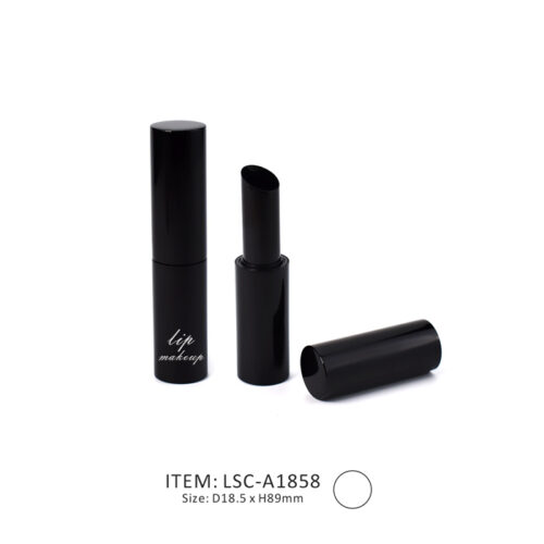 black magnetic plastic aluminum lipstick tube