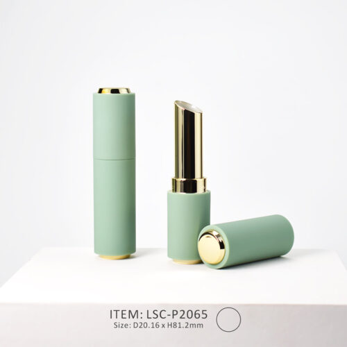 cylinderic refillable lipstick container made of plastic