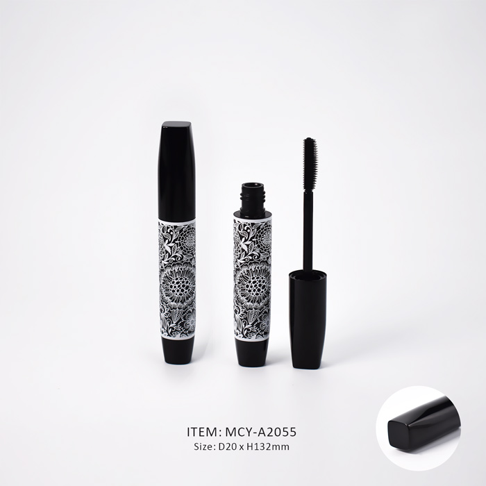MCY-A2055-Unique Empty Aluminum Mascara Tube Component special designed mascara tube bottle with square top and bottom