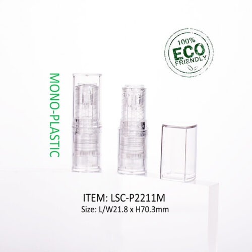 square mono PET lipstick tubes for wholesale and custom