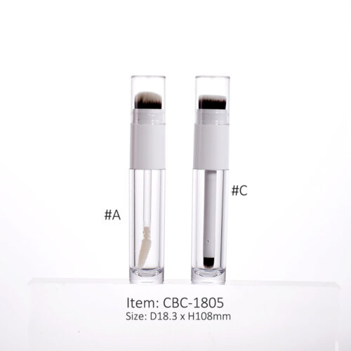 empty doe foot lip gloss tube with brush applicator as liquid foundation concealer bottle