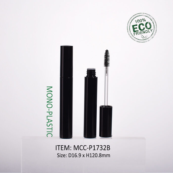 MCC-P1732B Empty mono PET Mascara Container & Eyelash Tubes Eco-friendly Cosmetic Packaging wholesale & custom Empty MONO PET mascara container & eyelash tube