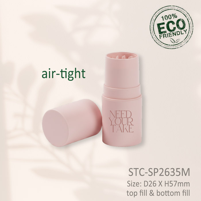 empty air-tight blush stick packaging for face makeup balms