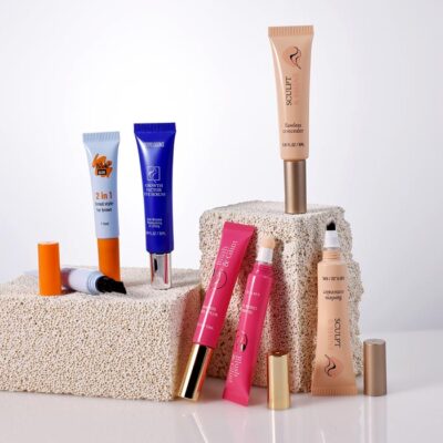 Cosmetic Squeeze Tubes for Skincare and Makeup Packaging empty cosmetic squeeze tubes with applicator as packaging for cosmetic, skincare and makeup