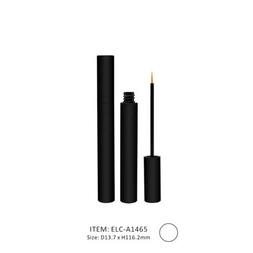 Black Refillable Aluminum Eyeliner Tube Made in Slim Shape with a Straight Circular Tube