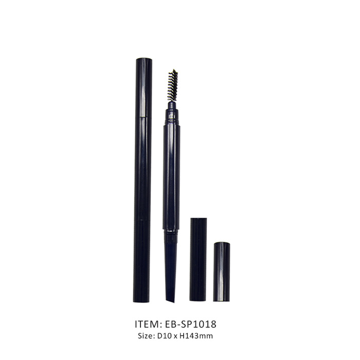 Dark Irregular Shape Double End Eyebrow Pencil in Large Volume Equipped with a Brush