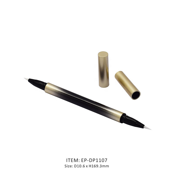 Unique Color Scheme Double End Eyeliner Pen in Small Volume and Two Caps