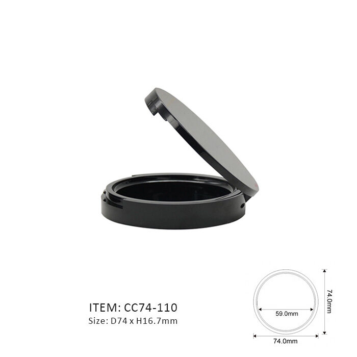 Simple designed Classic Cushion Compact in black