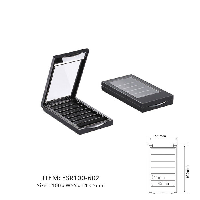 Square Eyeshadow Palette with a Transparent Cap on top