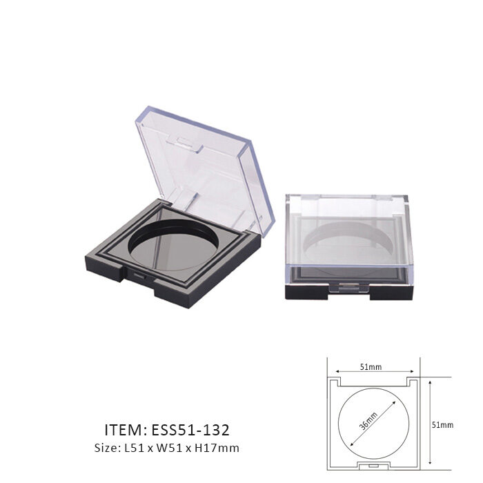 Single Eyeshadow Case with a single Circular section and a transparent cap