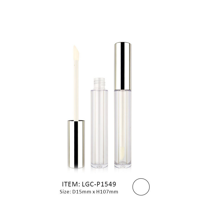 Slim Luxury Lip Gloss Tube with light gold cap