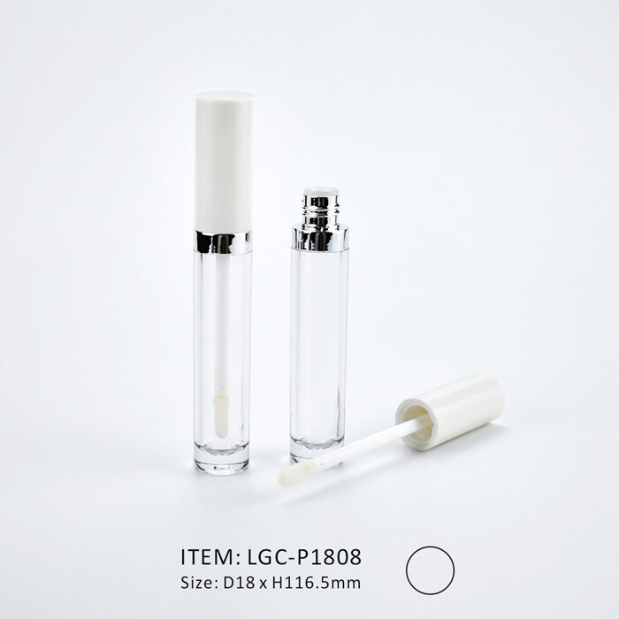 Slim Lip Gloss Tube with Shoulder White