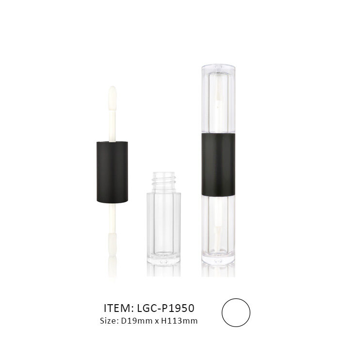 Double-Ended Straight Circular Lip Gloss Tube with a long length