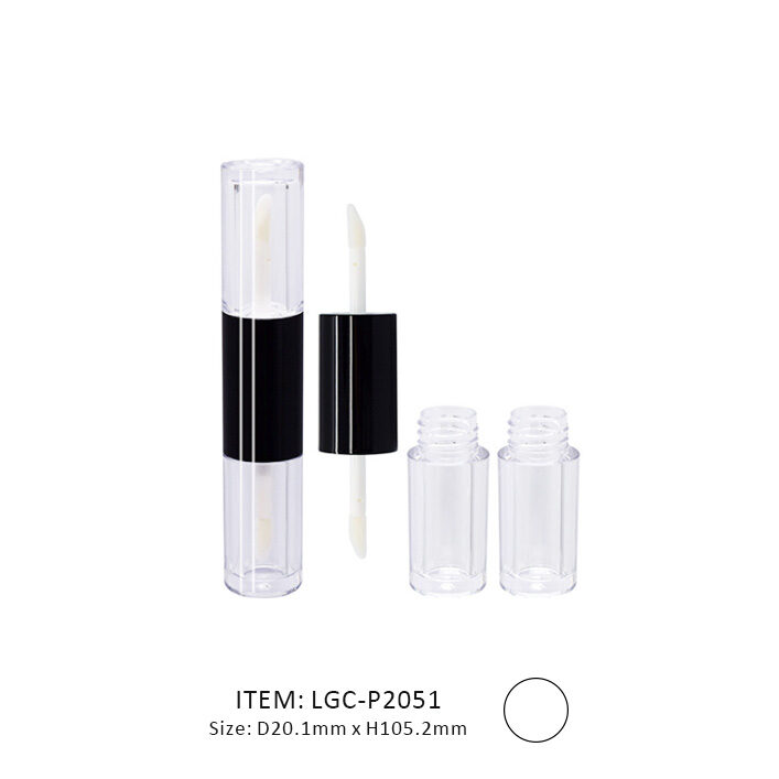 Double-Ended Circular Lip Gloss Tube with short length
