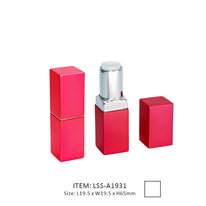 Hot pink small travel size square lipstick tube