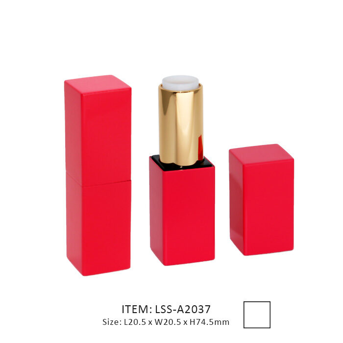 Bright Red Magnet Lipstick Tube decorated with a hint of golden