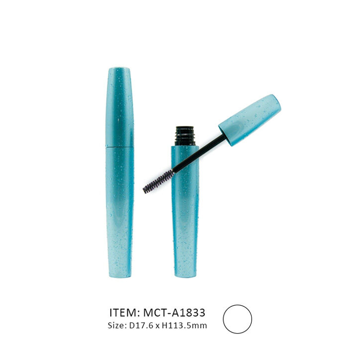 Conic Mascara Tube decorated in Blue Gradient and the cap and tube