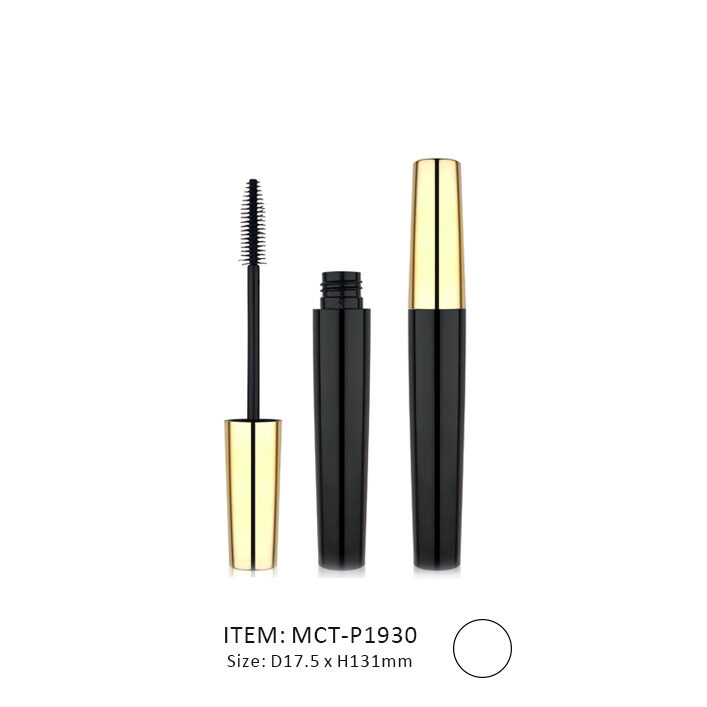 Luxury Conic Mascara Tube decorated in Gold  on the cap