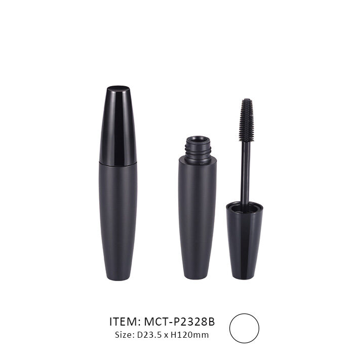 Unique Conic Mascara Tube in Black with a Regular brush