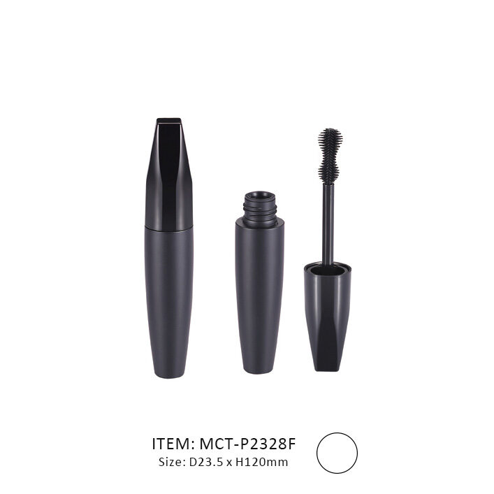 Unique Conic Mascara Tube decorated in Black and installed with a stylish brush