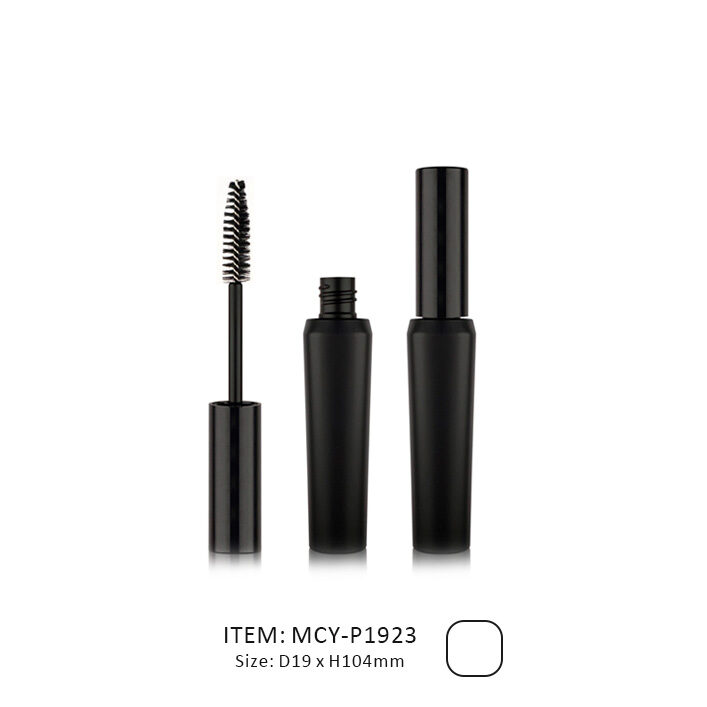 Stylish Mascara Tube with a brush decorated in Black on cap and tube