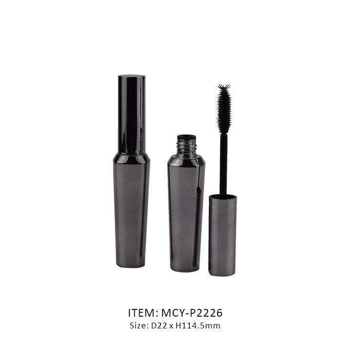 Dark  Transparent Stylish Mascara Tube equipped with a brush