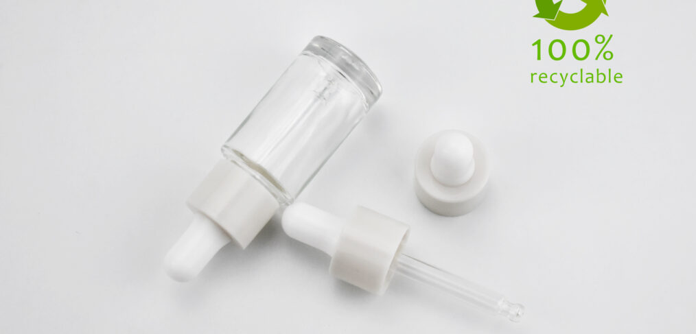 whtie eco-friendly cosmetic dropper with pipette