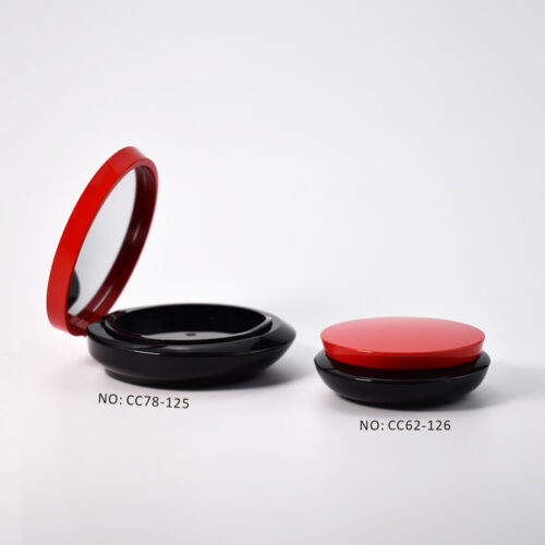 small size magnetic round compact case with mirror