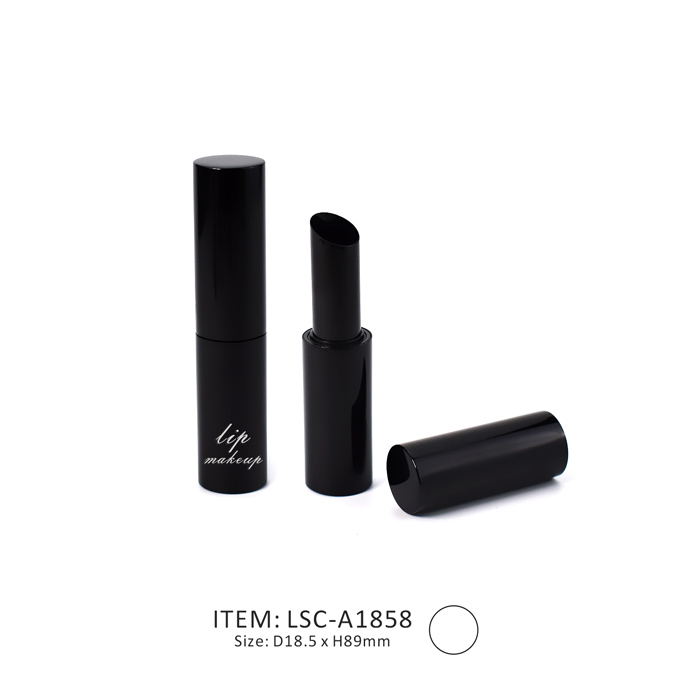 black magnetic plastic aluminum lipstick tube