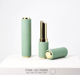 cylinderic refillable lipstick container made of plastic