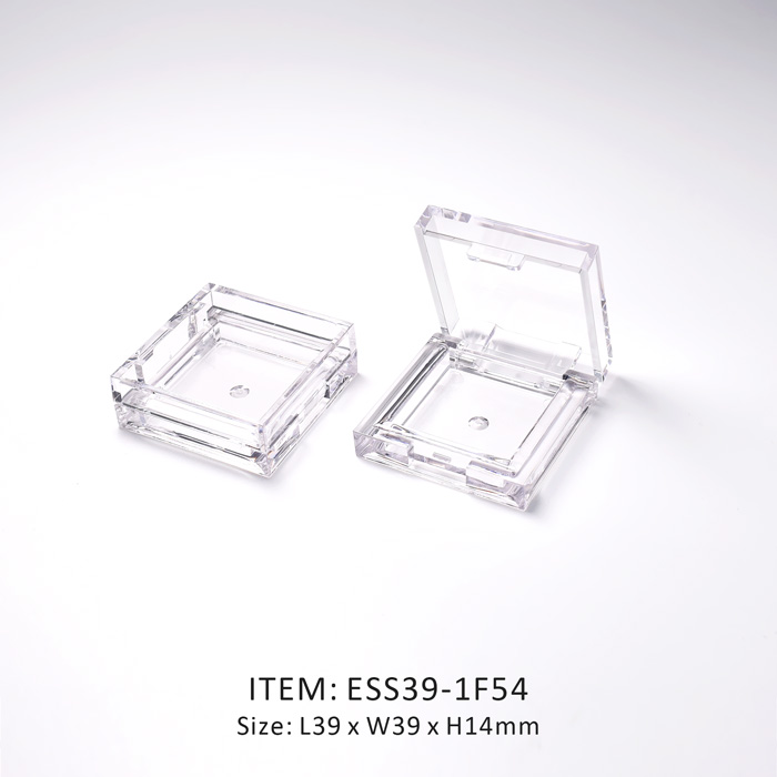transparent plastic square eyebrow powder palette case