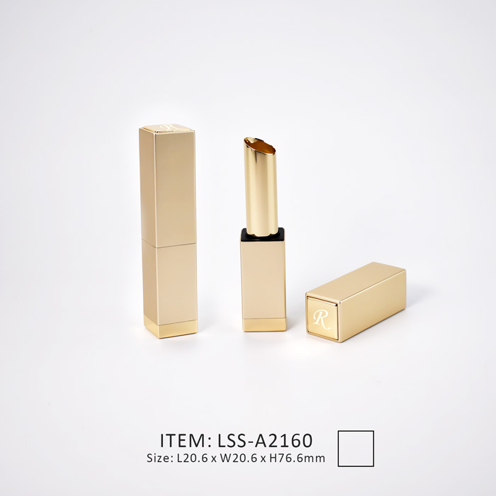 aluminum square shape lipstick tube with pedestal