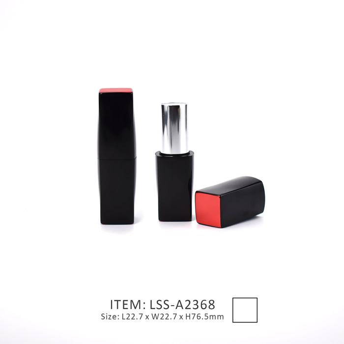 glossy square magnetic lipstick tube with straight corner