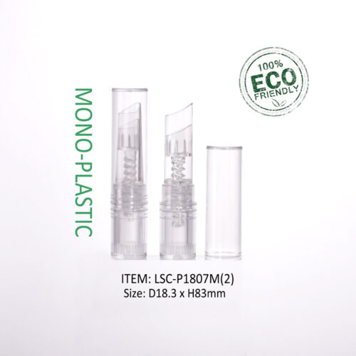 wholesale custom mono material makeup continer PET lipstick tubes